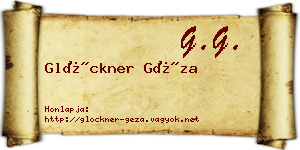 Glöckner Géza névjegykártya