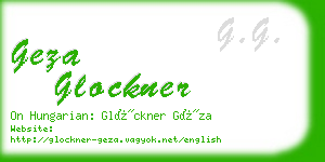 geza glockner business card